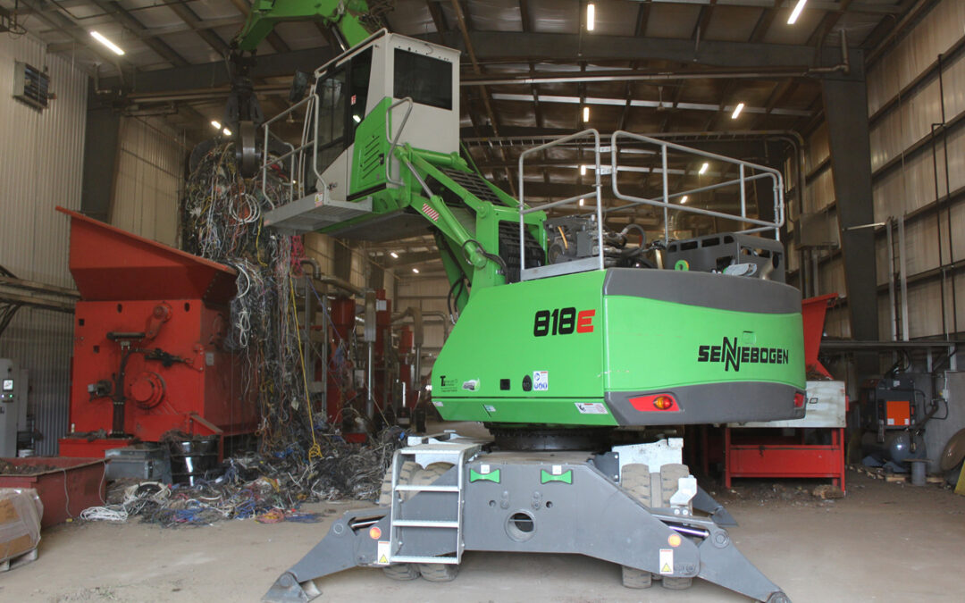 Multi-Tasking SENNEBOGEN 818 w/Mag-Grapple Does Double Duty For  New Facility At John Zubick LIMITED