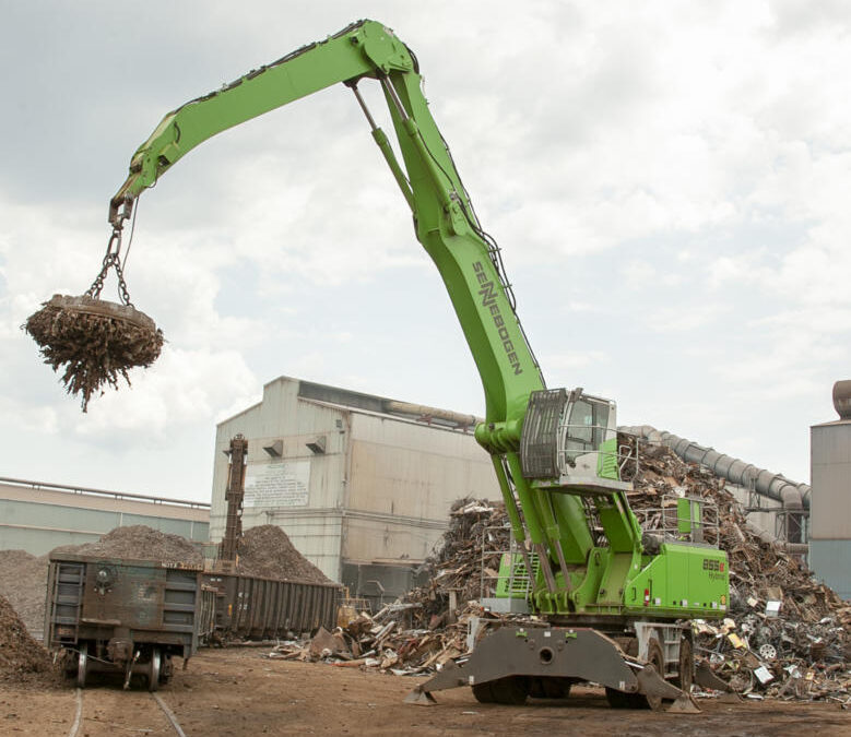 New SENNEBOGEN 855 M “Green Hybrid” Scrap Handler Builds Capacity And Reliability For Nucor’s Birmingham Mill