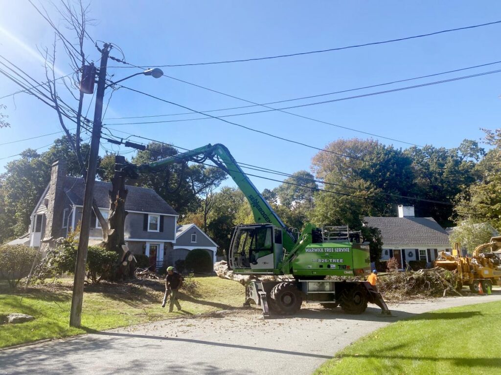 The operator has flexibility to work around the power line without any concern.
